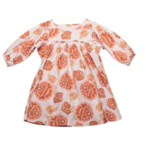 Tea Collection girls size 6 bright large floral cotton babydoll dress - Picture 1 of 5